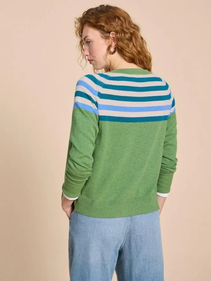 White Stuff KNITWEAR LULU KNIT CARDI Green Multi 8211 Women White Stuff KNITWEAR LULU KNIT CARDI Green Multi 8211 Women