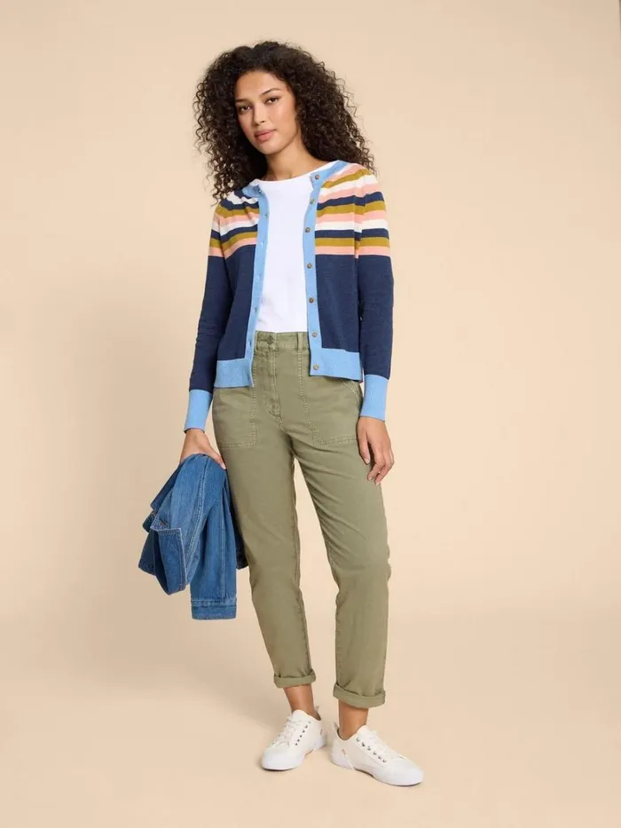 White Stuff KNITWEAR LULU KNIT CARDI Navy Multi 8211 Women
