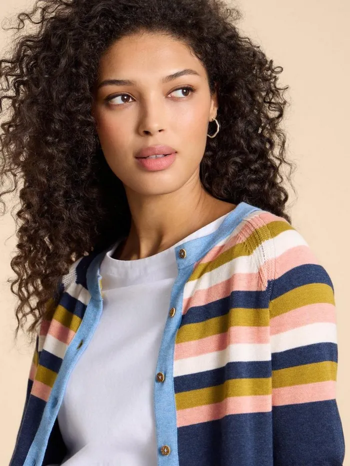White Stuff KNITWEAR LULU KNIT CARDI Navy Multi 8211 Women White Stuff KNITWEAR LULU KNIT CARDI Navy Multi 8211 Women