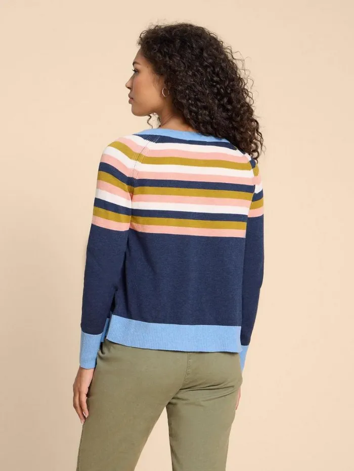 White Stuff KNITWEAR LULU KNIT CARDI Navy Multi 8211 Women White Stuff KNITWEAR LULU KNIT CARDI Navy Multi 8211 Women