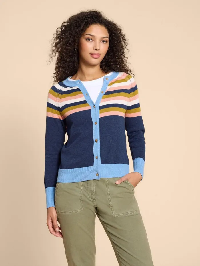 White Stuff KNITWEAR LULU KNIT CARDI Navy Multi 8211 Women White Stuff KNITWEAR LULU KNIT CARDI Navy Multi 8211 Women