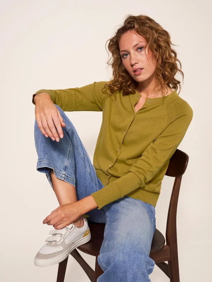 White Stuff KNITWEAR Lulu Knitted Cardi Mid Chartreuse 8211 Women White Stuff KNITWEAR Lulu Knitted Cardi Mid Chartreuse 8211 Women