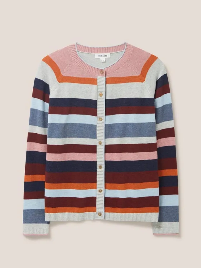 White Stuff KNITWEAR LULU STRIPE CARDI Pink Multi 8211 Women White Stuff KNITWEAR LULU STRIPE CARDI Pink Multi 8211 Women