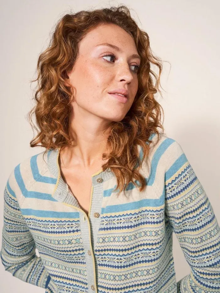 White Stuff KNITWEAR Lulu Stripe Cardigan Teal Multi 8211 Women White Stuff KNITWEAR Lulu Stripe Cardigan Teal Multi 8211 Women