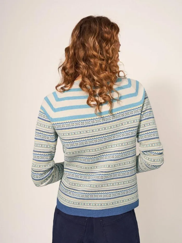 White Stuff KNITWEAR Lulu Stripe Cardigan Teal Multi 8211 Women White Stuff KNITWEAR Lulu Stripe Cardigan Teal Multi 8211 Women