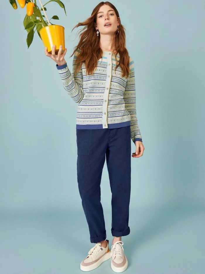 White Stuff KNITWEAR Lulu Stripe Cardigan Teal Multi 8211 Women White Stuff KNITWEAR Lulu Stripe Cardigan Teal Multi 8211 Women