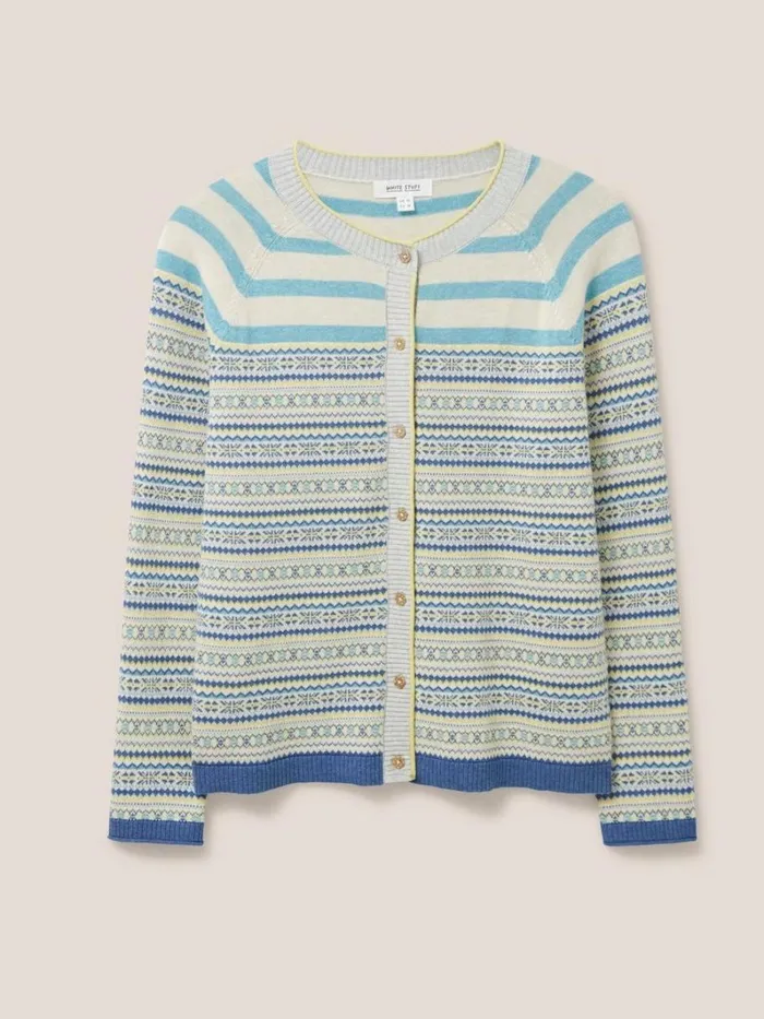 White Stuff KNITWEAR Lulu Stripe Cardigan Teal Multi 8211 Women White Stuff KNITWEAR Lulu Stripe Cardigan Teal Multi 8211 Women