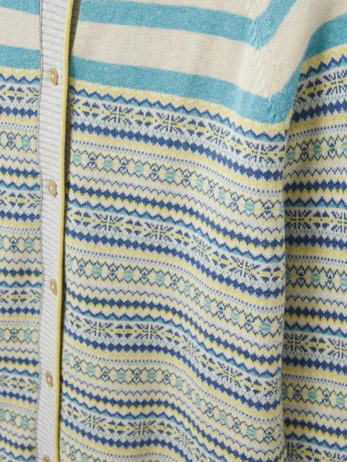 White Stuff KNITWEAR Lulu Stripe Cardigan Teal Multi 8211 Women White Stuff KNITWEAR Lulu Stripe Cardigan Teal Multi 8211 Women