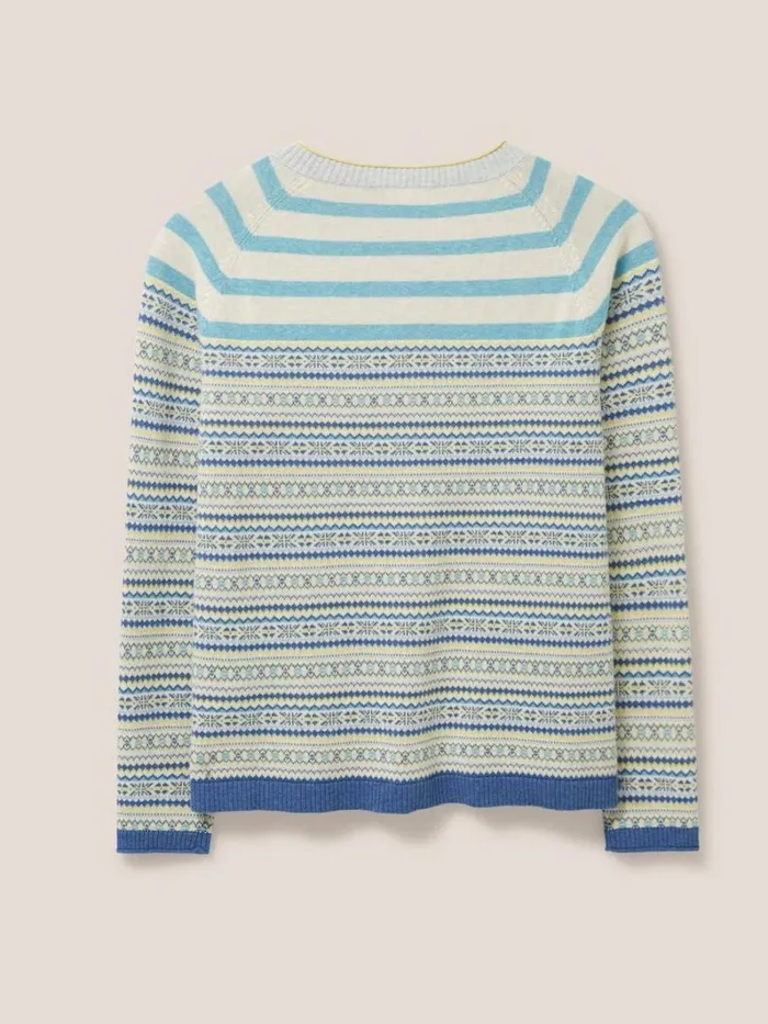 White Stuff KNITWEAR Lulu Stripe Cardigan Teal Multi 8211 Women White Stuff KNITWEAR Lulu Stripe Cardigan Teal Multi 8211 Women