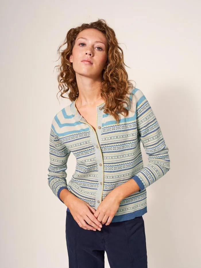 White Stuff KNITWEAR Lulu Stripe Cardigan Teal Multi 8211 Women White Stuff KNITWEAR Lulu Stripe Cardigan Teal Multi 8211 Women