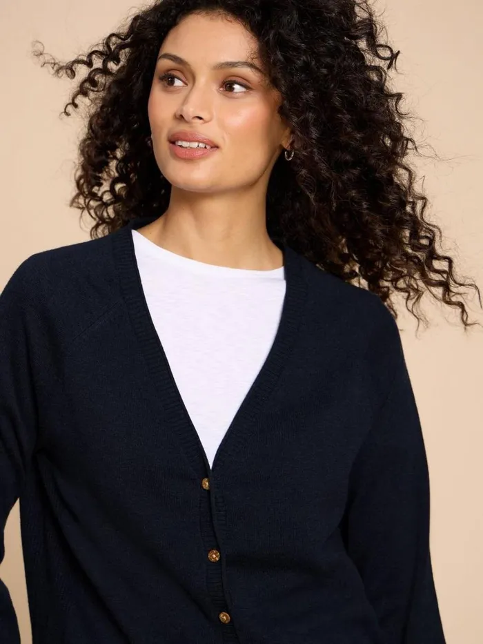 White Stuff KNITWEAR LUNA V NECK CARDI Dark Navy 8211 Women White Stuff KNITWEAR LUNA V NECK CARDI Dark Navy 8211 Women