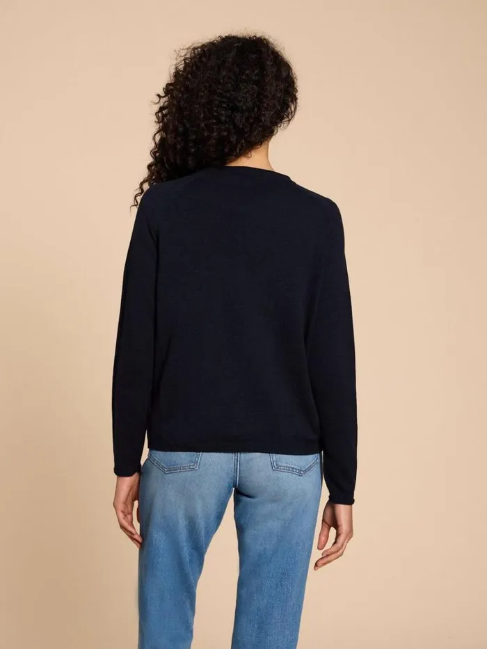 White Stuff KNITWEAR LUNA V NECK CARDI Dark Navy 8211 Women White Stuff KNITWEAR LUNA V NECK CARDI Dark Navy 8211 Women