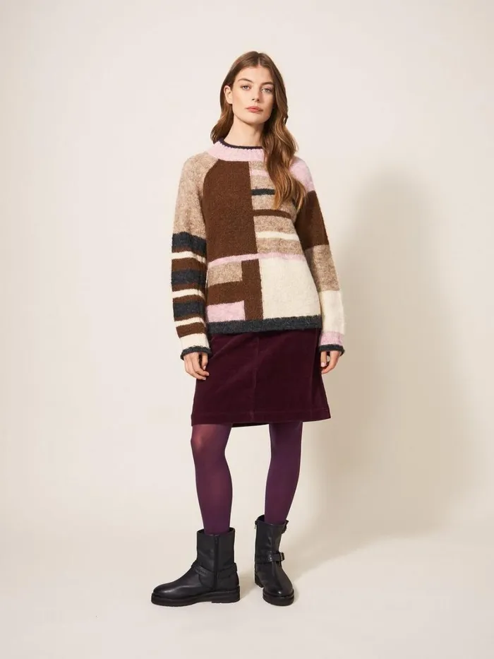 White Stuff KNITWEAR MEDWAY COLOURBLOCK JUMPER Natural Multi 8211 Women White Stuff KNITWEAR MEDWAY COLOURBLOCK JUMPER Natural Multi 8211 Women