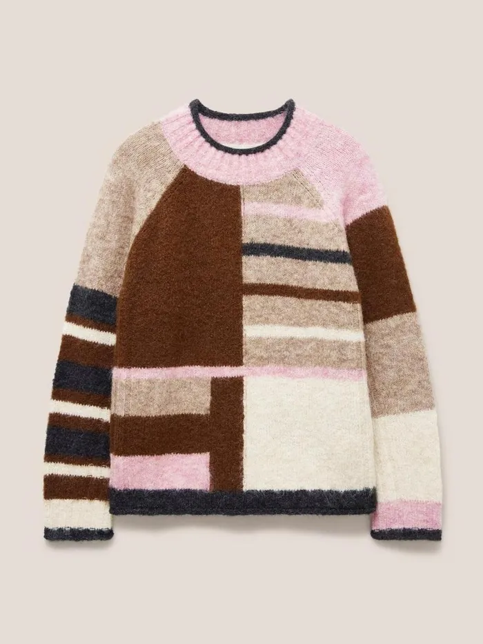 White Stuff KNITWEAR MEDWAY COLOURBLOCK JUMPER Natural Multi 8211 Women White Stuff KNITWEAR MEDWAY COLOURBLOCK JUMPER Natural Multi 8211 Women