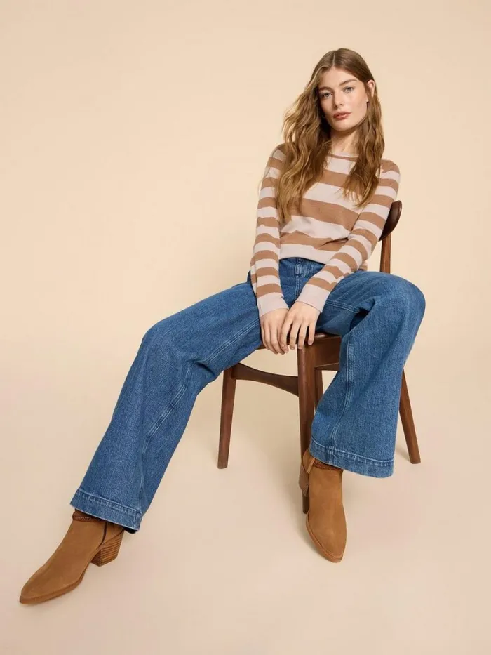 White Stuff KNITWEAR MERINO WOOL JUMPER Natural Multi 8211 Women White Stuff KNITWEAR MERINO WOOL JUMPER Natural Multi 8211 Women