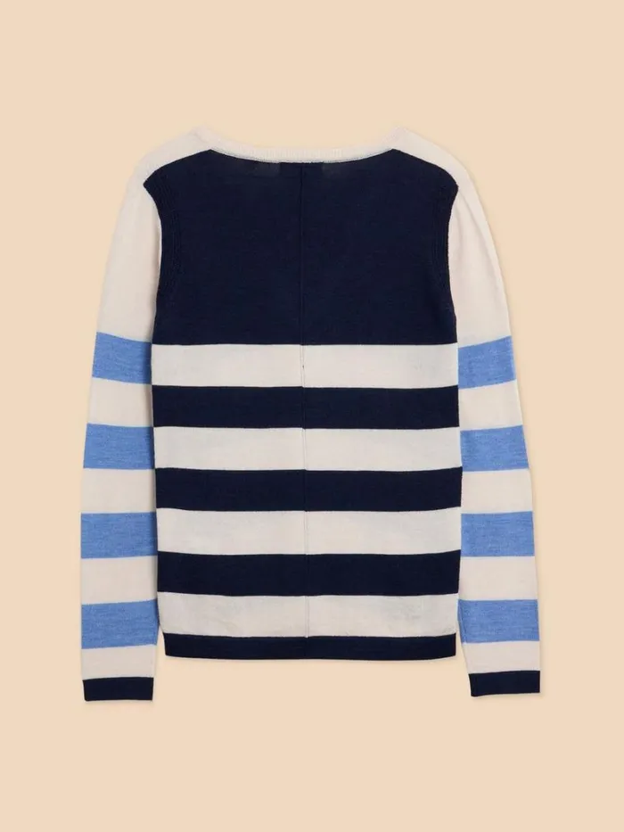 White Stuff KNITWEAR MERINO WOOL JUMPER Navy Multi 8211 Women White Stuff KNITWEAR MERINO WOOL JUMPER Navy Multi 8211 Women