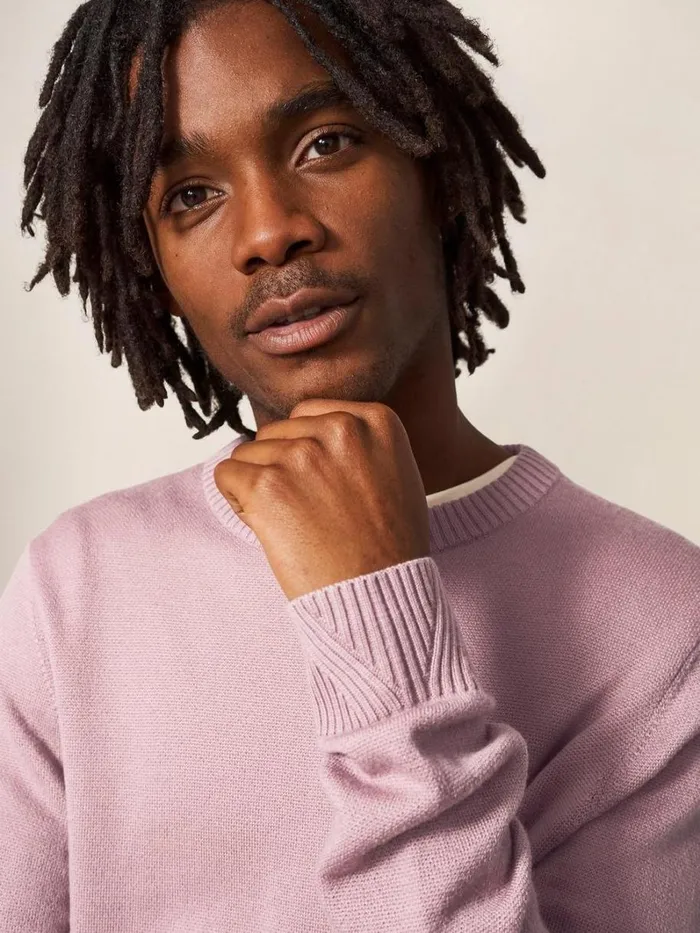 White Stuff KNITWEAR Newport Merino Crew Dusty Pink 8211 Men White Stuff KNITWEAR Newport Merino Crew Dusty Pink 8211 Men