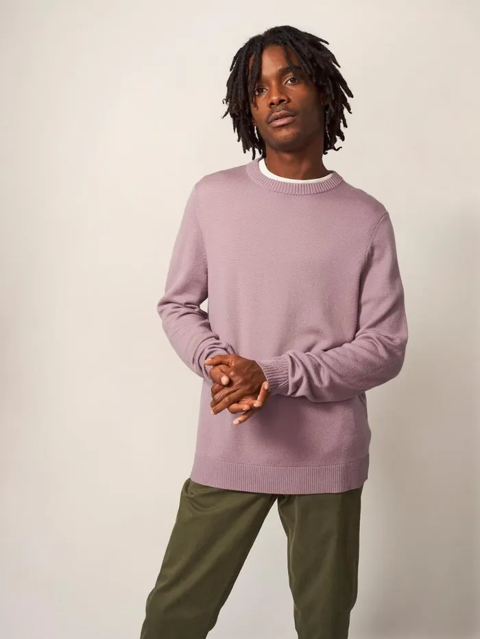 White Stuff KNITWEAR Newport Merino Crew Dusty Pink 8211 Men White Stuff KNITWEAR Newport Merino Crew Dusty Pink 8211 Men