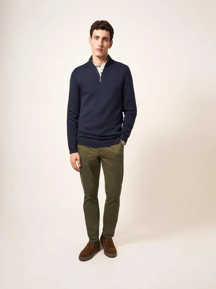 White Stuff KNITWEAR Newport Merino Funnel Dark Navy 8211 Men
