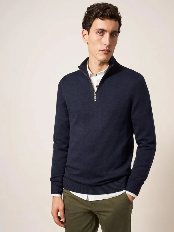 White Stuff KNITWEAR Newport Merino Funnel Dark Navy 8211 Men White Stuff KNITWEAR Newport Merino Funnel Dark Navy 8211 Men