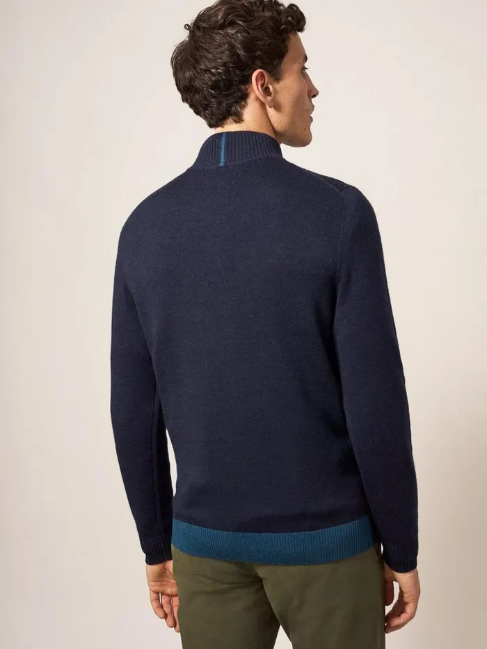 White Stuff KNITWEAR Newport Merino Funnel Dark Navy 8211 Men White Stuff KNITWEAR Newport Merino Funnel Dark Navy 8211 Men