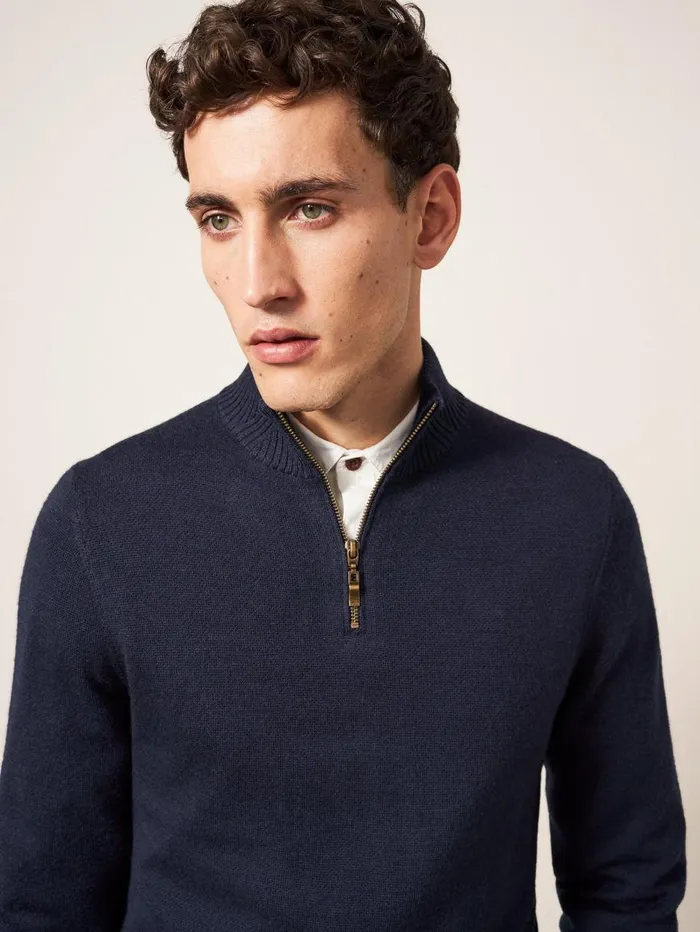White Stuff KNITWEAR Newport Merino Funnel Dark Navy 8211 Men White Stuff KNITWEAR Newport Merino Funnel Dark Navy 8211 Men