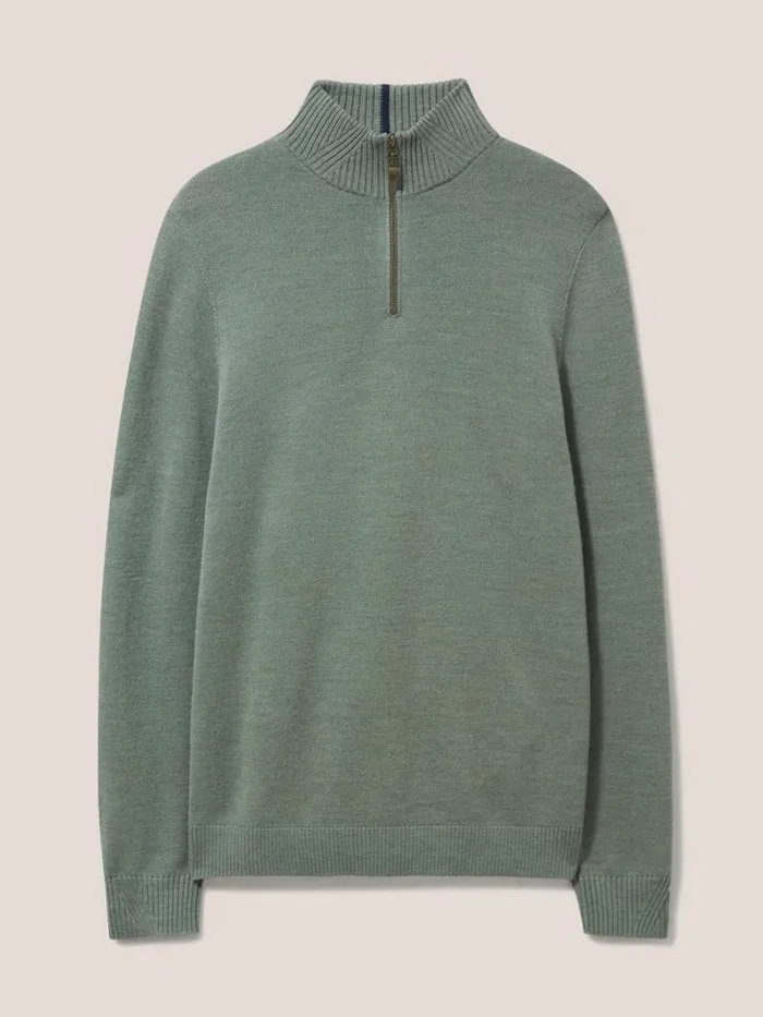 White Stuff KNITWEAR Newport Merino Funnel Dusty Green 8211 Men White Stuff KNITWEAR Newport Merino Funnel Dusty Green 8211 Men
