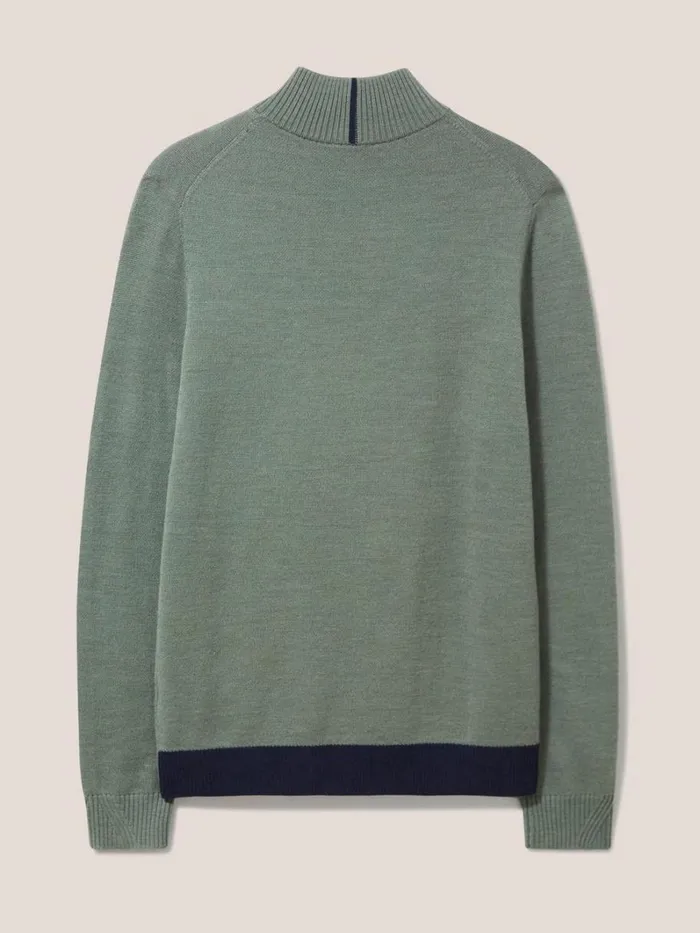 White Stuff KNITWEAR Newport Merino Funnel Dusty Green 8211 Men White Stuff KNITWEAR Newport Merino Funnel Dusty Green 8211 Men