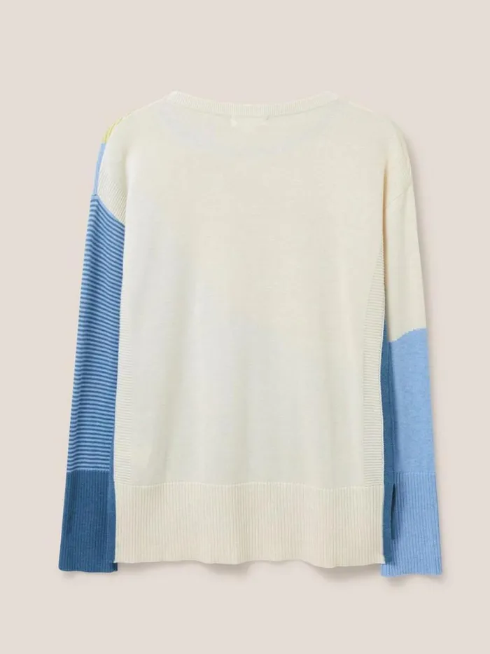 White Stuff KNITWEAR OLIVE ABSTRACT JUMPER Blue Multi 8211 Women White Stuff KNITWEAR OLIVE ABSTRACT JUMPER Blue Multi 8211 Women