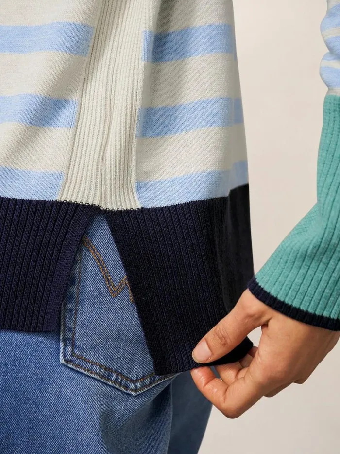 White Stuff KNITWEAR OLIVE JUMPER Blue Multi 8211 Women White Stuff KNITWEAR OLIVE JUMPER Blue Multi 8211 Women
