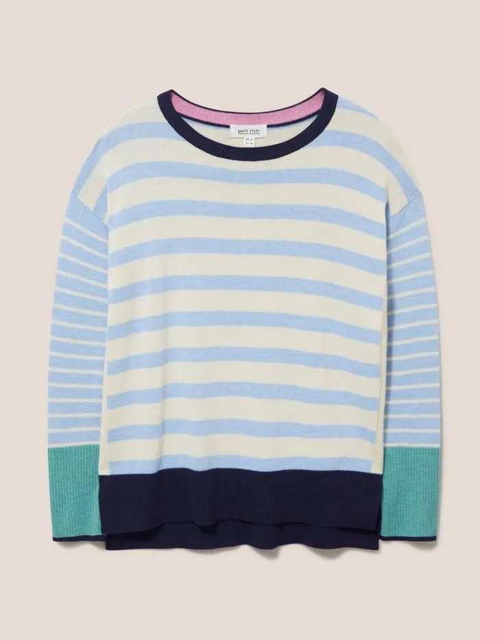 White Stuff KNITWEAR OLIVE JUMPER Blue Multi 8211 Women White Stuff KNITWEAR OLIVE JUMPER Blue Multi 8211 Women