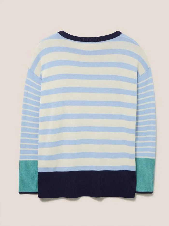 White Stuff KNITWEAR OLIVE JUMPER Blue Multi 8211 Women White Stuff KNITWEAR OLIVE JUMPER Blue Multi 8211 Women