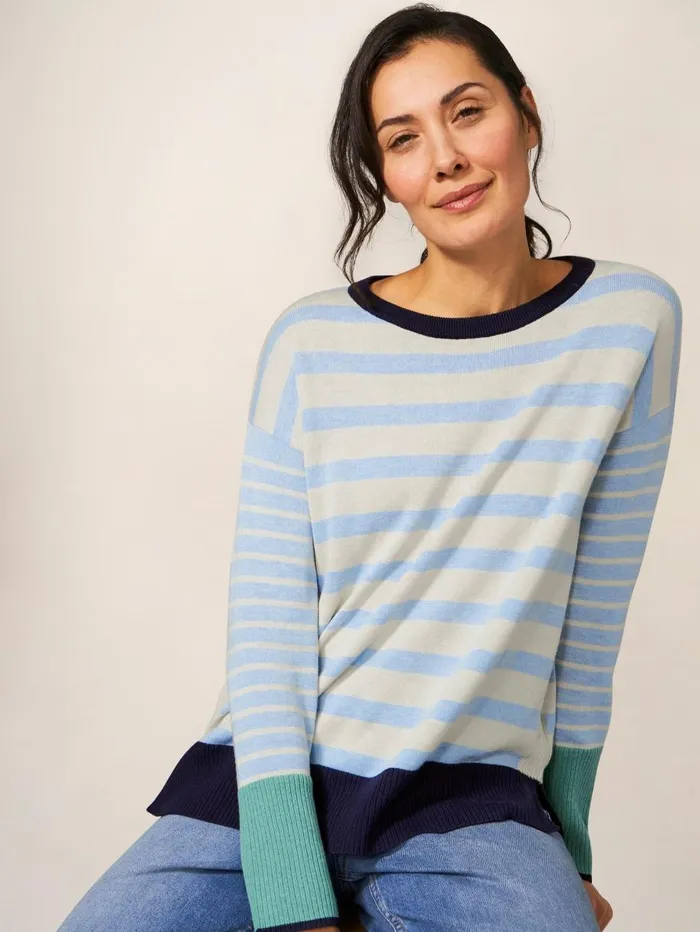 White Stuff KNITWEAR OLIVE JUMPER Blue Multi 8211 Women White Stuff KNITWEAR OLIVE JUMPER Blue Multi 8211 Women