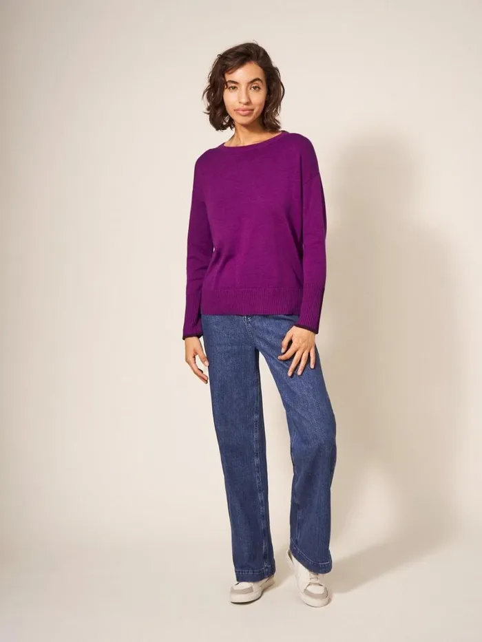 White Stuff KNITWEAR Olive Knitted Jumper Dark Pink 8211 Women White Stuff KNITWEAR Olive Knitted Jumper Dark Pink 8211 Women