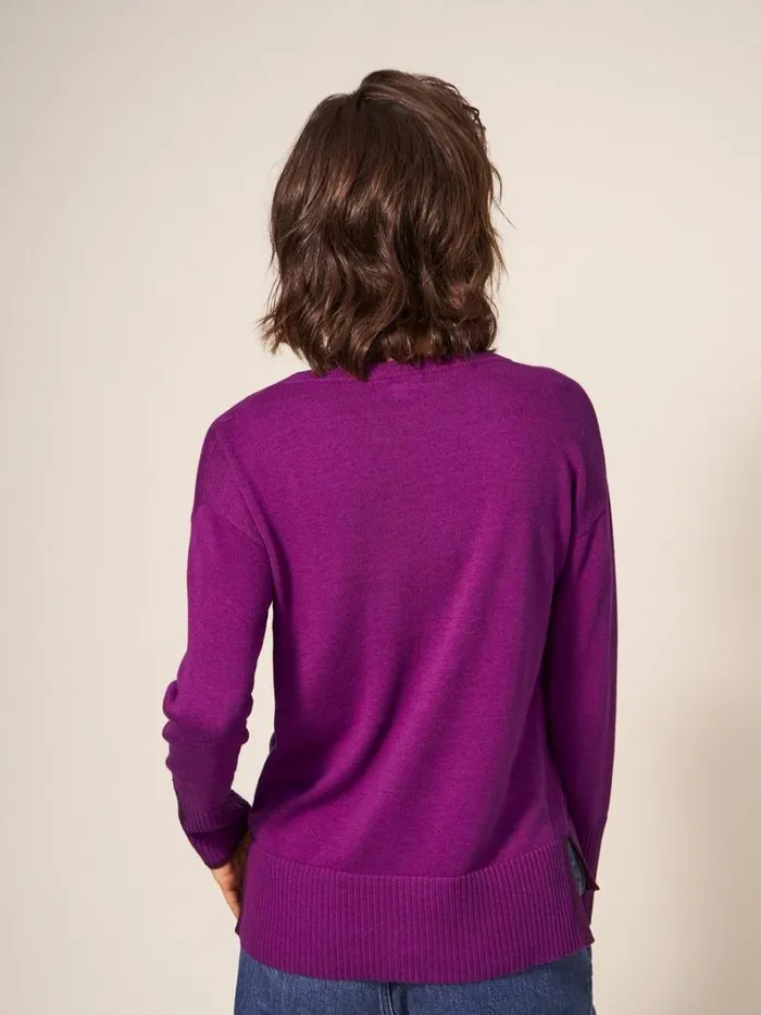 White Stuff KNITWEAR Olive Knitted Jumper Dark Pink 8211 Women White Stuff KNITWEAR Olive Knitted Jumper Dark Pink 8211 Women