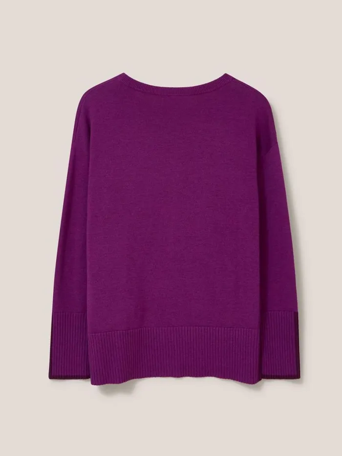 White Stuff KNITWEAR Olive Knitted Jumper Dark Pink 8211 Women White Stuff KNITWEAR Olive Knitted Jumper Dark Pink 8211 Women