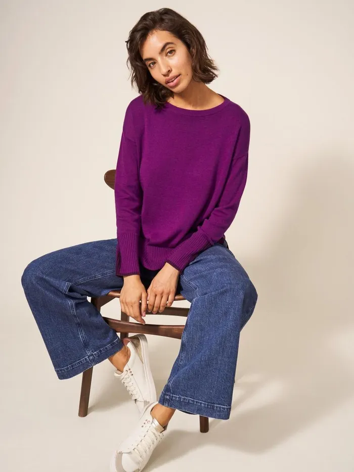 White Stuff KNITWEAR Olive Knitted Jumper Dark Pink 8211 Women White Stuff KNITWEAR Olive Knitted Jumper Dark Pink 8211 Women