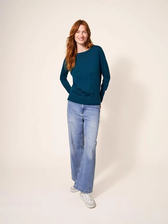 White Stuff KNITWEAR Olive Knitted Jumper Dk Teal 8211 Women