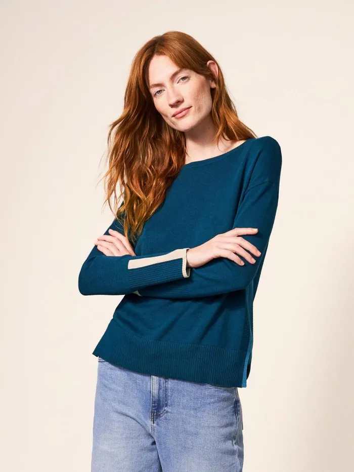 White Stuff KNITWEAR Olive Knitted Jumper Dk Teal 8211 Women White Stuff KNITWEAR Olive Knitted Jumper Dk Teal 8211 Women