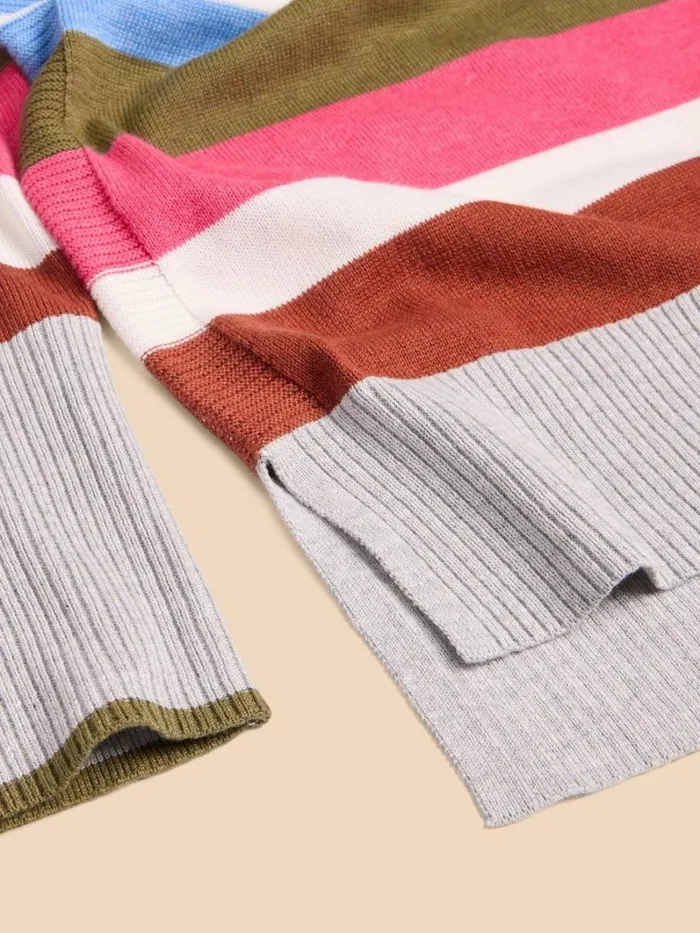 White Stuff KNITWEAR OLIVE STRIPE KNITTED JUMPER Grey Multi 8211 Women White Stuff KNITWEAR OLIVE STRIPE KNITTED JUMPER Grey Multi 8211 Women
