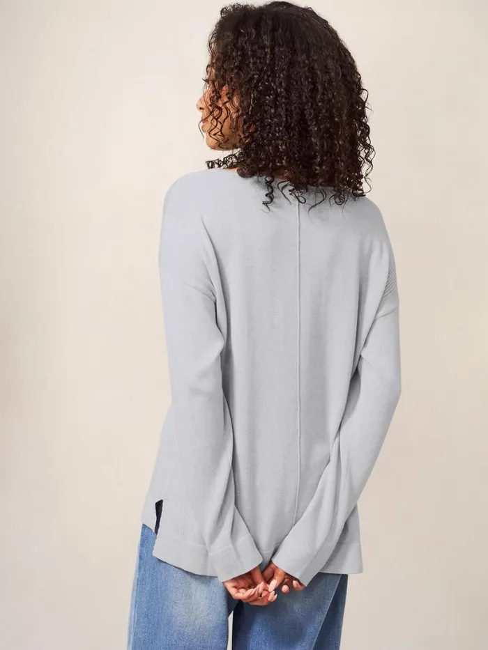 White Stuff KNITWEAR Olivia Crew Neck Jumper Light Grey 8211 Women White Stuff KNITWEAR Olivia Crew Neck Jumper Light Grey 8211 Women