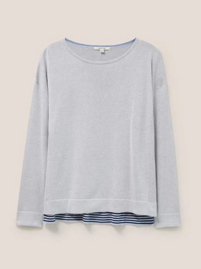 White Stuff KNITWEAR Olivia Crew Neck Jumper Light Grey 8211 Women White Stuff KNITWEAR Olivia Crew Neck Jumper Light Grey 8211 Women