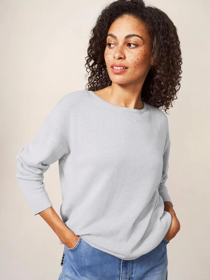 White Stuff KNITWEAR Olivia Crew Neck Jumper Light Grey 8211 Women White Stuff KNITWEAR Olivia Crew Neck Jumper Light Grey 8211 Women