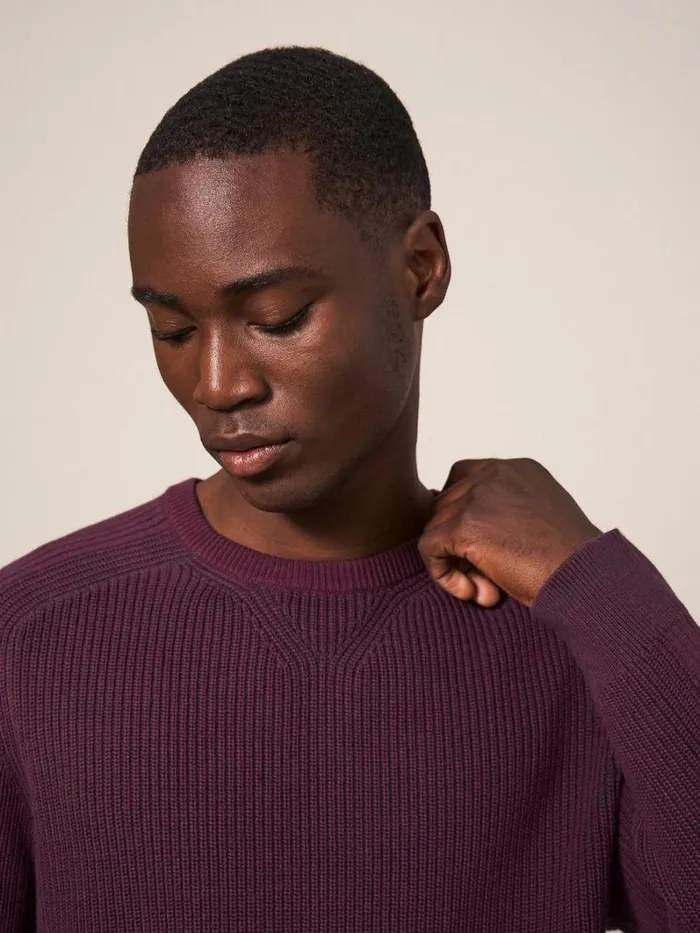 White Stuff KNITWEAR Pentire Crew Dk Plum 8211 Men White Stuff KNITWEAR Pentire Crew Dk Plum 8211 Men