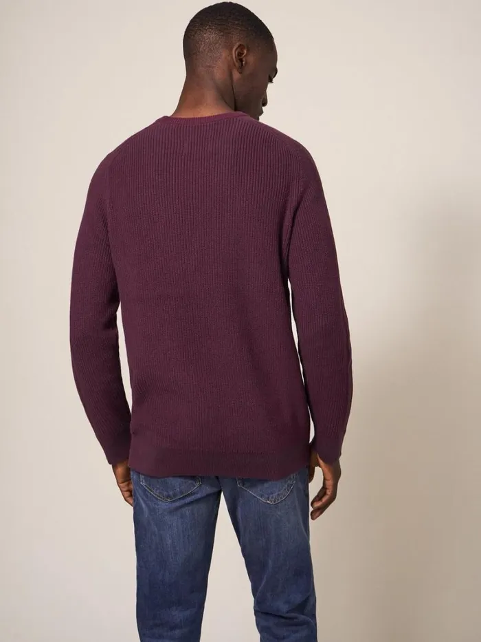 White Stuff KNITWEAR Pentire Crew Dk Plum 8211 Men White Stuff KNITWEAR Pentire Crew Dk Plum 8211 Men