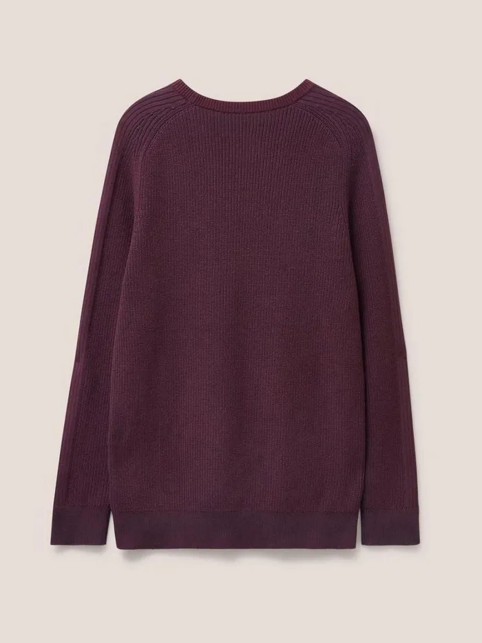 White Stuff KNITWEAR Pentire Crew Dk Plum 8211 Men White Stuff KNITWEAR Pentire Crew Dk Plum 8211 Men