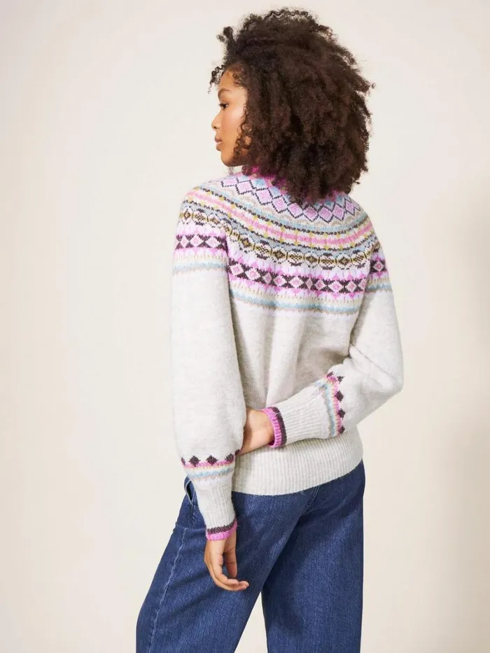 White Stuff KNITWEAR POPPY FAIRISLE JUMPER White Multi 8211 Women White Stuff KNITWEAR POPPY FAIRISLE JUMPER White Multi 8211 Women