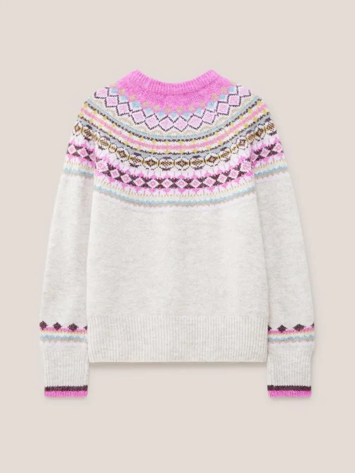 White Stuff KNITWEAR POPPY FAIRISLE JUMPER White Multi 8211 Women White Stuff KNITWEAR POPPY FAIRISLE JUMPER White Multi 8211 Women