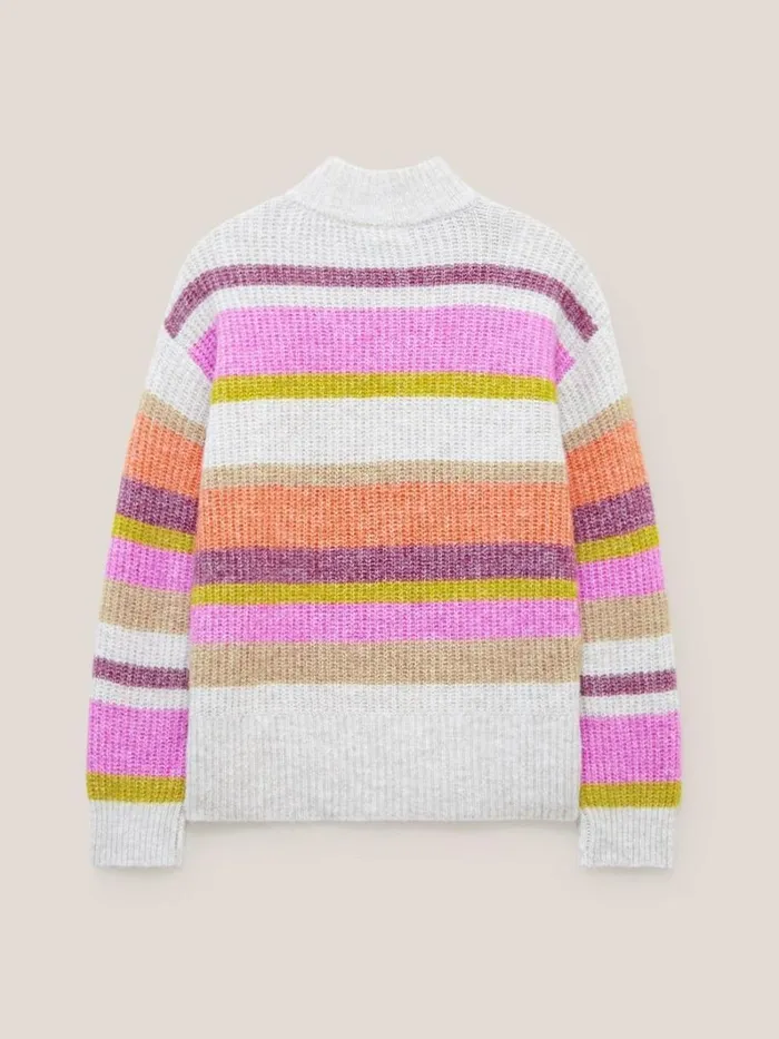 White Stuff KNITWEAR RAINBOW STRIPE JUMPER Natural Multi 8211 Women White Stuff KNITWEAR RAINBOW STRIPE JUMPER Natural Multi 8211 Women
