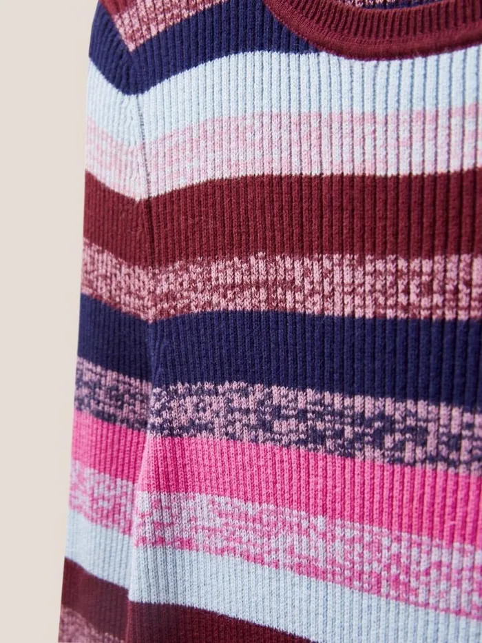 White Stuff KNITWEAR RIBBED JUMPER Purple Multi 8211 Women White Stuff KNITWEAR RIBBED JUMPER Purple Multi 8211 Women